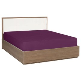 Volcano Infinity Double fitted sheet Extra Deep 135×190×40 CM Poly cotton Plain and Soft (Also available Single Fitted Sheet, King size fitted sheets, Super King Fitted sheet)