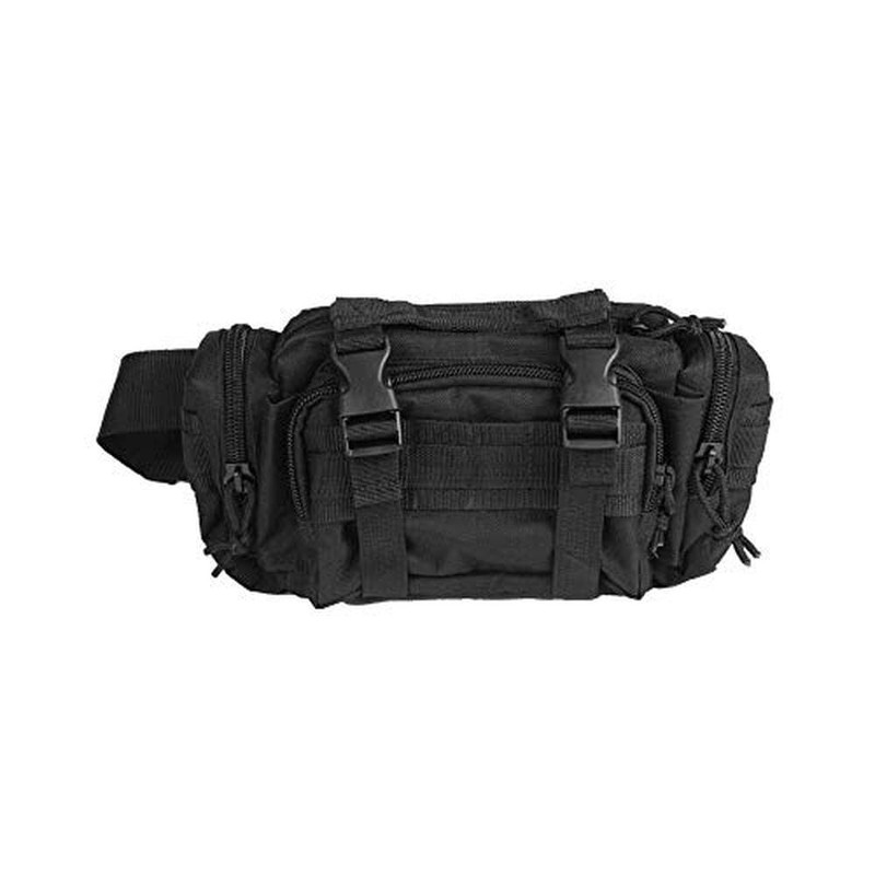 Mil-Tec Unisex Adult MOD.System Hip Bags, Black, 30 x 12