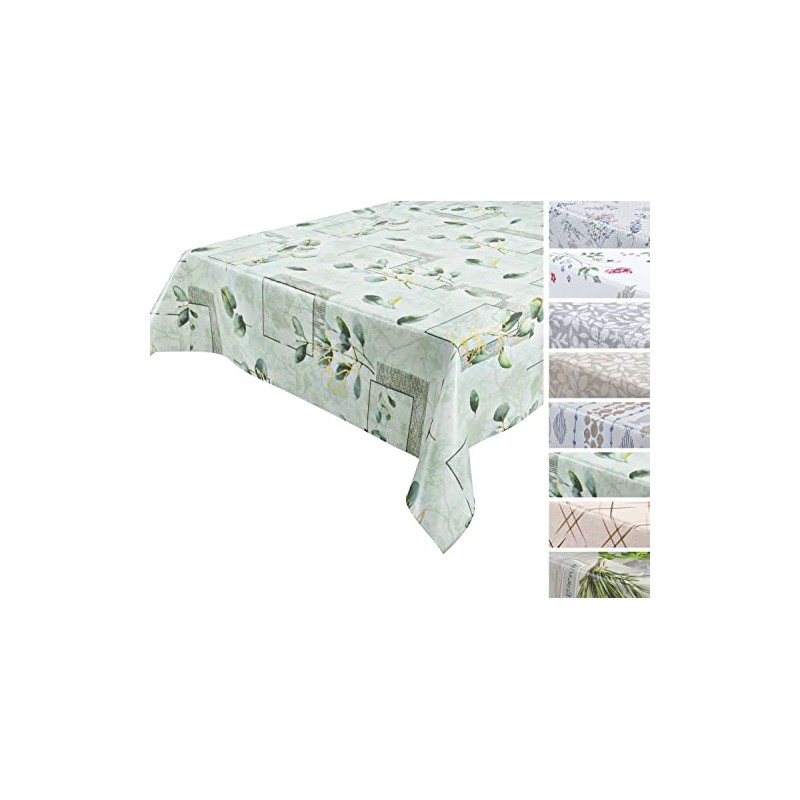 BEAUTEX Oilcloth Tablecloth, Wipe-Clean Tablecloth, Round, Oval Square, Choice of