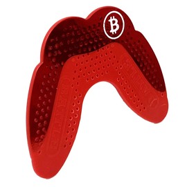 Battle Sports - Protector bucal ultrafino para fútbol (cromo), color rojo