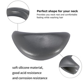 Shampoo Bowl Neck Rest, Shampoo Bowl Neck Cushion Comfortable Soft Silicone Gel Neck Cushion Pillow Neck Rest Cushion Neck Bowl for Spa Hair Salon Wash Sink Basin Tool (2)