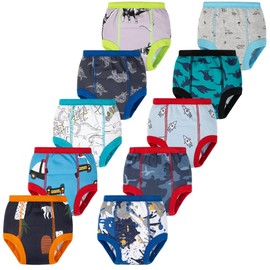 BIG ELEPHANT 10-Pack Baby Potty Training Underwear, Soft 100% Cotton Absorbent Training Pants for Boys & Girls, 12-24 Months