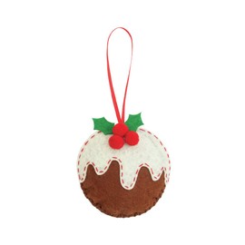 Christmas Pudding | Mini Felt Sewing Kit | Hanging Decoration | Craft Kit