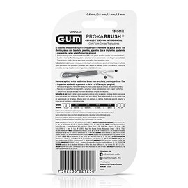 GUM - Cepillos Interdentales Proxabrush Cilíndricos en Diferentes Tamaños, Cerdas Antibacterianas y Diseño Ergonómico - Limpieza Segura en Espacios In