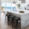 SINOSSO Modern Faux Leather Bar Stool Cushion 1 Piece, Leathaire