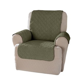 Innovative Textile Solutions 815632019685 Plush Recliner Wing Chair Liner, Olive