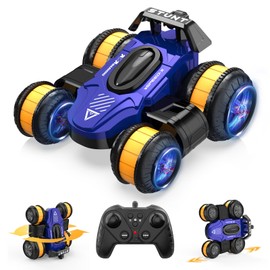UFOLED High Speed Remote Control Car 25km/h for Boys, 360°Rotating RC Drift Car with Lights, 2.4 GHz Upright Walking 4WD RC Cars for Kids Age 4-8 8-16 Boys Girls Christmas Birthday Gifts