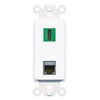 RiteAV CAT7 HDMI-Green Rocker Insert Wall Plate Module [White]
