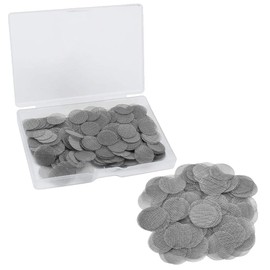 Pipe Filtering Smoking, Pipe Screens, 200 Pipe Screens, 15 mm Stainless Steel Smoking Screens, Pipe Screen Filter, Steel Insert, Screen Filtering, Pipe Strainer with Storage Box