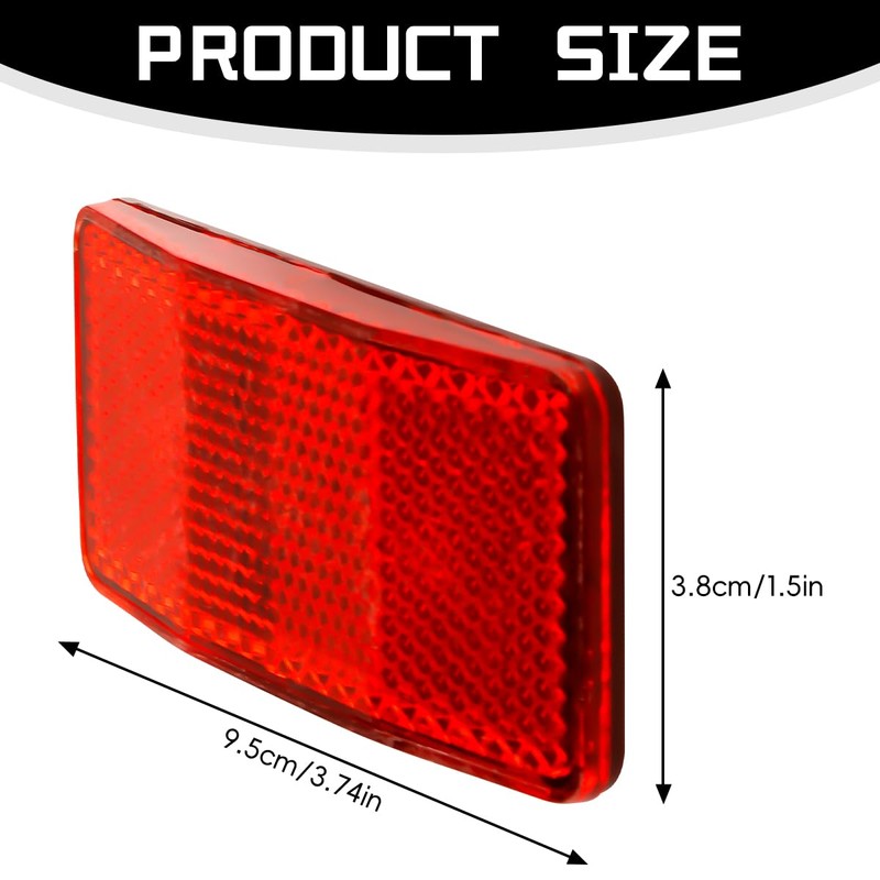 Lotsdonxia Bike Safety Reflector Disc - High-Visibility Red Warning Light