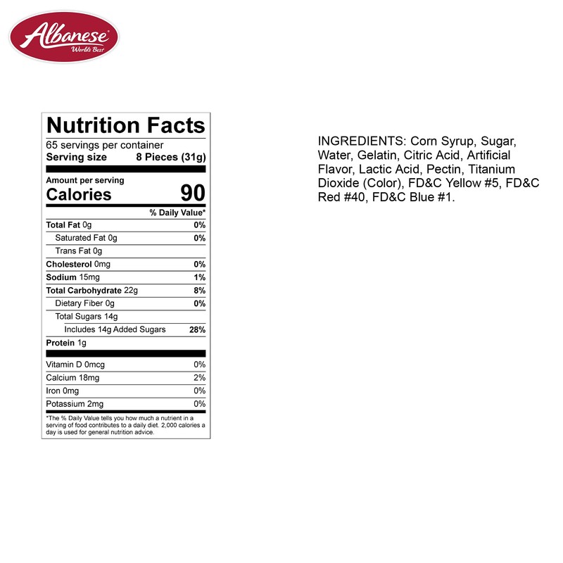 Albanese World's Best Gummi Watermelon Slices 4.5 lb Bag of