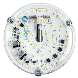 Kit de luz LED de 4 pulgadas para panel de repuesto de luz de ventilador de techo, PCB de 18 W, 6000 K, 2200 lm, 120 V, CRI90 regulable ETL (blanco...
