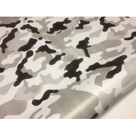 Cutting Sheet/Camouflage Pattern 60.9 x 11.8 inches (152 x 30 cm) Black and White Camouflage Wrapping Sheet Sticker Camouflage Black and White