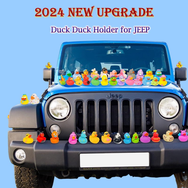 10 Pcs Duck Holder for Jeep Dash, Rubber Duck Mount,