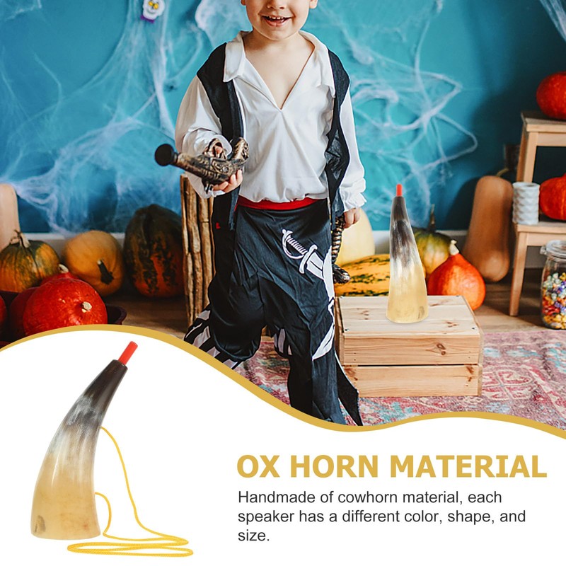 VICASKY Viking Horn Pirate Cosplay Viking Bashorn Decorative Blow Horn