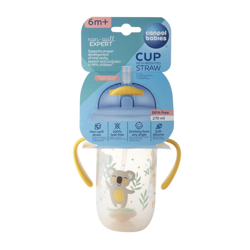 Canpol babies 56/606 270ml 6+m Leakproof Cup with Weighted Straw