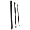 Lacis Double End Crochet Hook with Center Indent, Ebony, 3-Pack