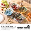 Henten Home Ceramic Salad Bowls with Handle, 19 oz Pasta