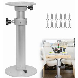 HWHongRV Upgraded Boat Table Pedestal, Detachable Adjustable Aluminum Alloy RV Table Base Stand Leg Base Mount Frame 17.8‑27.2 inch Height Range for RV Marine Boat Marine Yacht