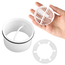 Hair Strainer + Immersion Pipe for Shower Drain Fitting Set, Compatible with Drain Fitting. 6960, 6963, 6961, 6962, Replacement Immersion Pipe Hair Catcher Shower Hair Filter Strainer Insert Shower