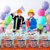 Fire Truck Tablecloth, 3 Pcs Firefighter Party Tablecloth Set -