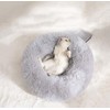 BODISEINT Modern Soft Plush Round Pet Bed for Cats or