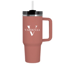 VARDENAA - 40 oz Tumbler with Handle, H2.0 FlowState Double Wall Reusable Vacuum Insulated Stainless Steel Water Bottle, with Leak Proof Lid and Straw for Water Drinks,