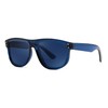 FEISEDY Square Sunglasses for Women Men Unisex Curved Style Shades