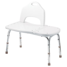 Moen DN7065 Home Care 33.25-Inch W x 19.25-Inch D Adjustable Height Bath Safety Shower Transfer Bench Glacier