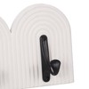 Sagebrook Home White 24" Wall Hooks - Elegant 5-Arch Design,