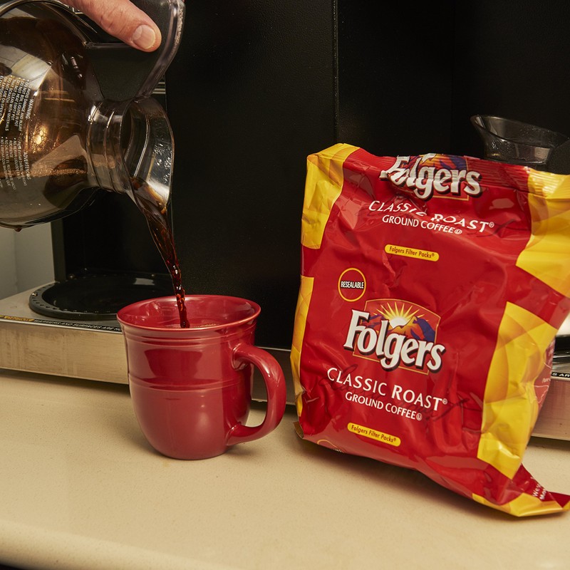 Folgers Classic Roast Medium Roast Ground Coffee, 40- .9 Ounce