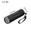 PATIKIL 9 LED Mini Flashlights, 2 Pcs Aluminum Pocket Flashlight