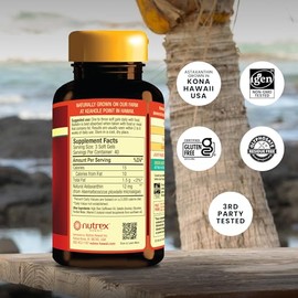 Nutrex Hawaii BioAstin Hawaiian Astaxanthin, 120 Gel Caps supply, 4mg Astaxanthin per Serving