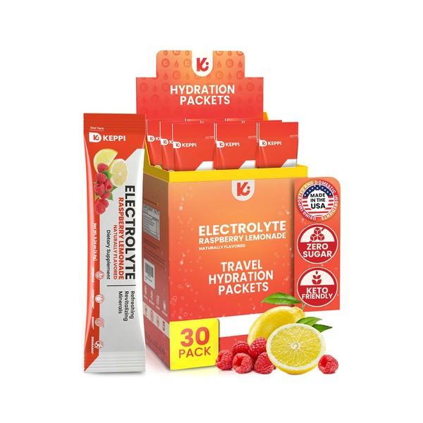 Keppi Electrolytes Hydration Packets 30 Serves | Sugar Free Electrolytes Powder Packets | Made in USA | Delicious Keto Electrolytes | Electrolyte Powder Mixes Easily | Keto Hydration Pack