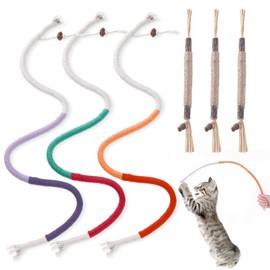 MHYOYHS Sisal Rope Cat Toys Bite-Resistant Toys Cat Toys Cats Safe Teeth Cleaning Chew 5 Pack for Bored Indoor