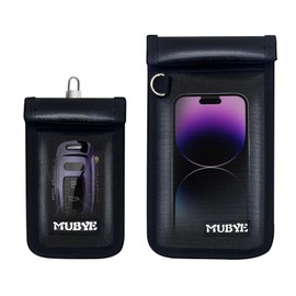 Faraday Bags, 4 Pack Faraday Cage with Key Fob Protector, Fireproof Waterproof Faraday Bag EMP Proof Signal Blocker, Anti-Theft RFID Blocking Pouch for Laptops, Tablets, Phones, Car Keys, Electronics