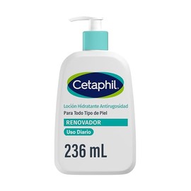 Cetaphil Loción Hidratante Renovadora 236 ml con Ácido Mandélico y Salicílico, Hidratación Intensa 48 h, Textura Ligera para Piel Sensible