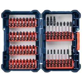 BOSCH SDMS48 48-Piece Assorted Impact Tough Screwdriving Custom Case System Set for Screwdriving Applications