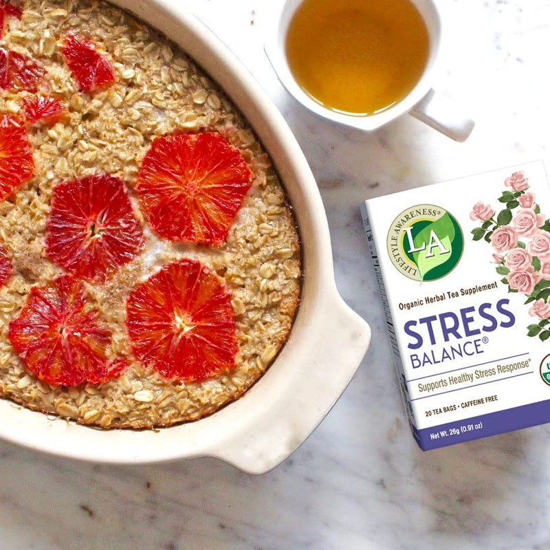 Lifestyle Awareness Stress Balance Tea with Calming Rose Petal, Caffeine