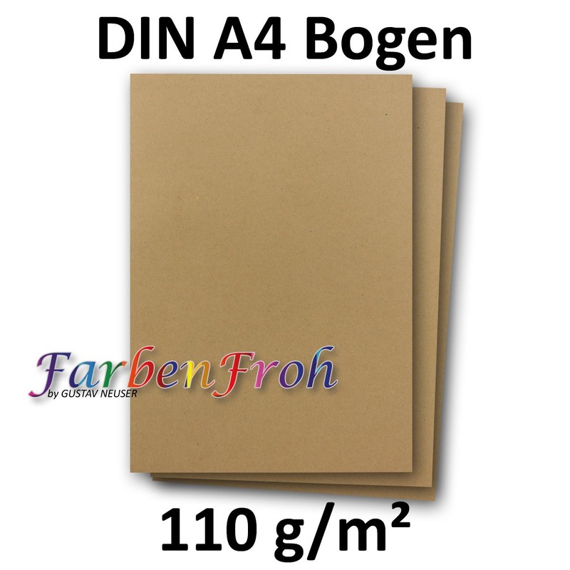 DIN A4 Writing Paper, Plano Sheet Craft Paper, 110 g/m²,