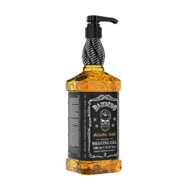 Bandido Shaving Gel Men Shaving Gel (1000 ml) Transparent Men Shaving Men Non-Foaming Precise Shaving of Beard Contours Can Be Used with Any Razor Blade Razor Men (Metallic Gold)