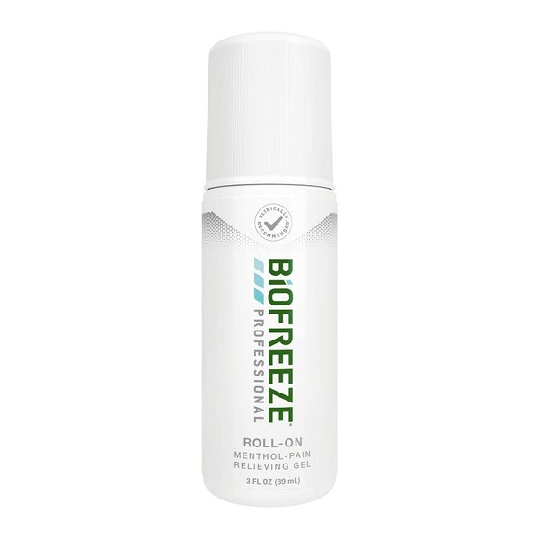 Biofreeze Professional Roll-On Gel 3 FL OZ, Green Topical For Muscles And Joints From Arthritis, Backache, Strains, Bruises, & Sprains (Package May Vary)