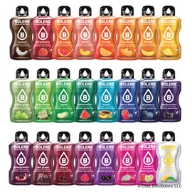 BOLERO – Assorted Fruit Flavors Flavored, Sugar Free and Low Calorie Powdered Drink Mix, Makes 16oz for Strong Flavor or 32oz for Mild Flavor, 96 Small Sachet Singles-To-Go