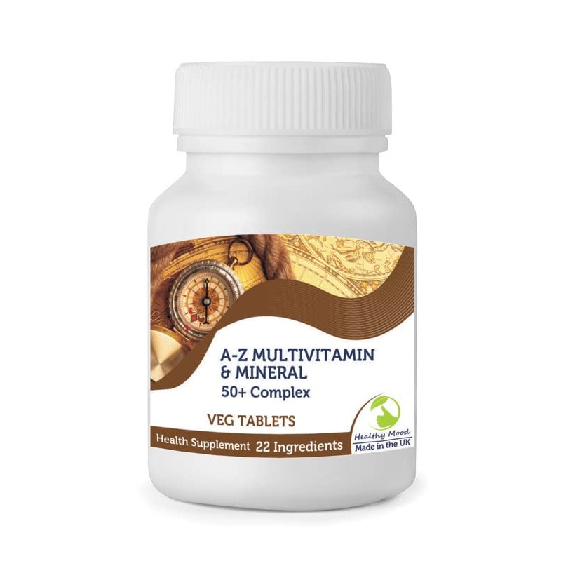 50+ Plus A-Z Multivitamins & Minerals 23 Micronutrients Complex Veg