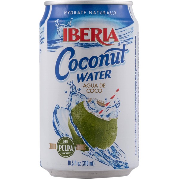 Iberia Coconut Water With Pulp, 10.5 Fl Oz (Pack of 24)