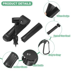 M METERXITY Survival Tool for Bushcraft Settlers, Survival Hand Auger Drill, Hand Auger Wrench W PU Black Protective Case Hand Hole Maker for Outdoor Backpacking/Survival/Camping [Black]