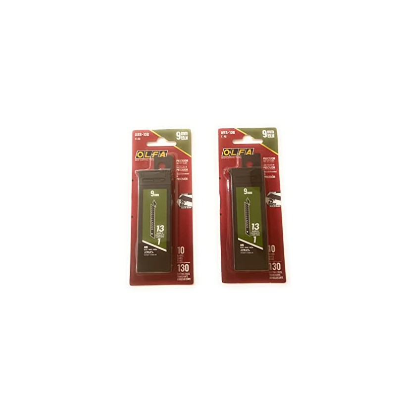 OLFA 9148 ABB-10B 9mm UltraSharp Black Snap-off Blade, 10-Pack (2