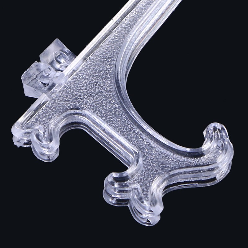 Punhung 20 Pack Clear Plastic Easel Plate Stands Holders Display