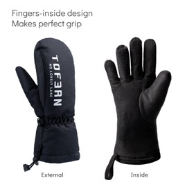 Tofern Waterproof Ski Mittens Gloves Men Women Thermal Winter Gloves with Gloves Inside Snow Gloves Soft Skiing Mittens Winter Warm Snow Cold Weather Outdoor Snowboarding Gloves