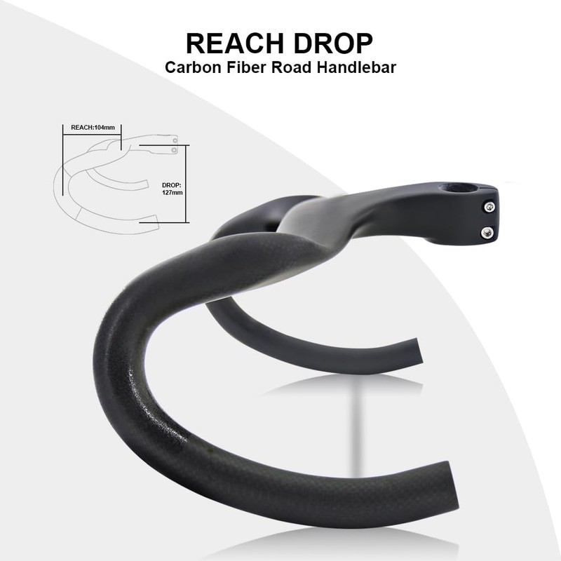 Alfa Pasca Carbon fiber integrated Road Bike Handlebar 28.6mm and